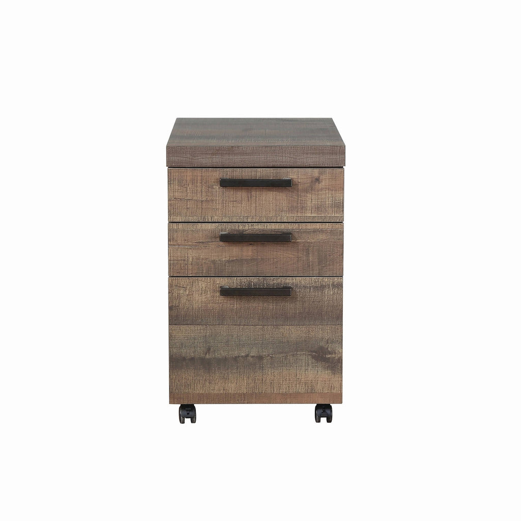 Weathered Oak Mobile File Cabinet R25885