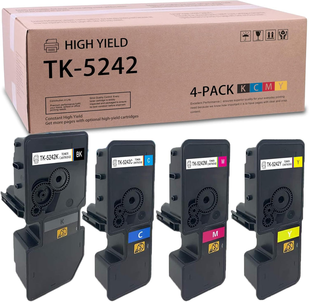 Toner Cartridge 4 Pack for Kyocera ECOSYS P5026cdn P5026cdw M5526cdn M5526cdw Printer I4946