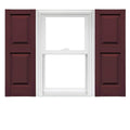 Raised Panel Vinyl Shutters (1 Pair) 14.75 x 55 Bordeaux G9963