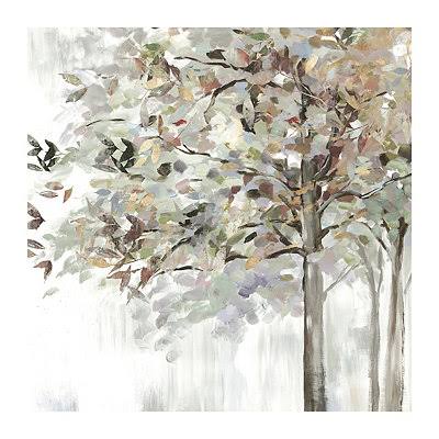 Autumn Leaves Neutral Giclee Canvas Art, 30x30 in. M625305