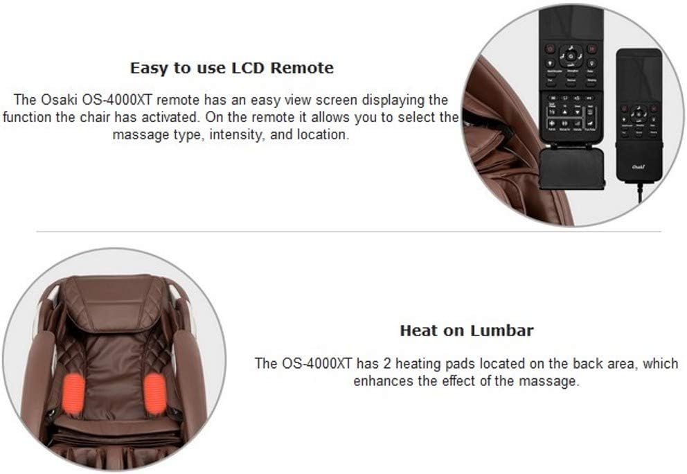 Brown Full Body L-Track Massage Chair with 2 Step Zero Gravity A1380