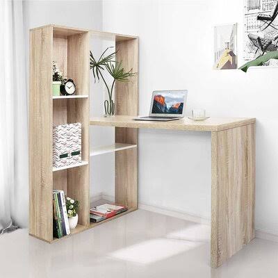 Oak L-Shape Desk O567