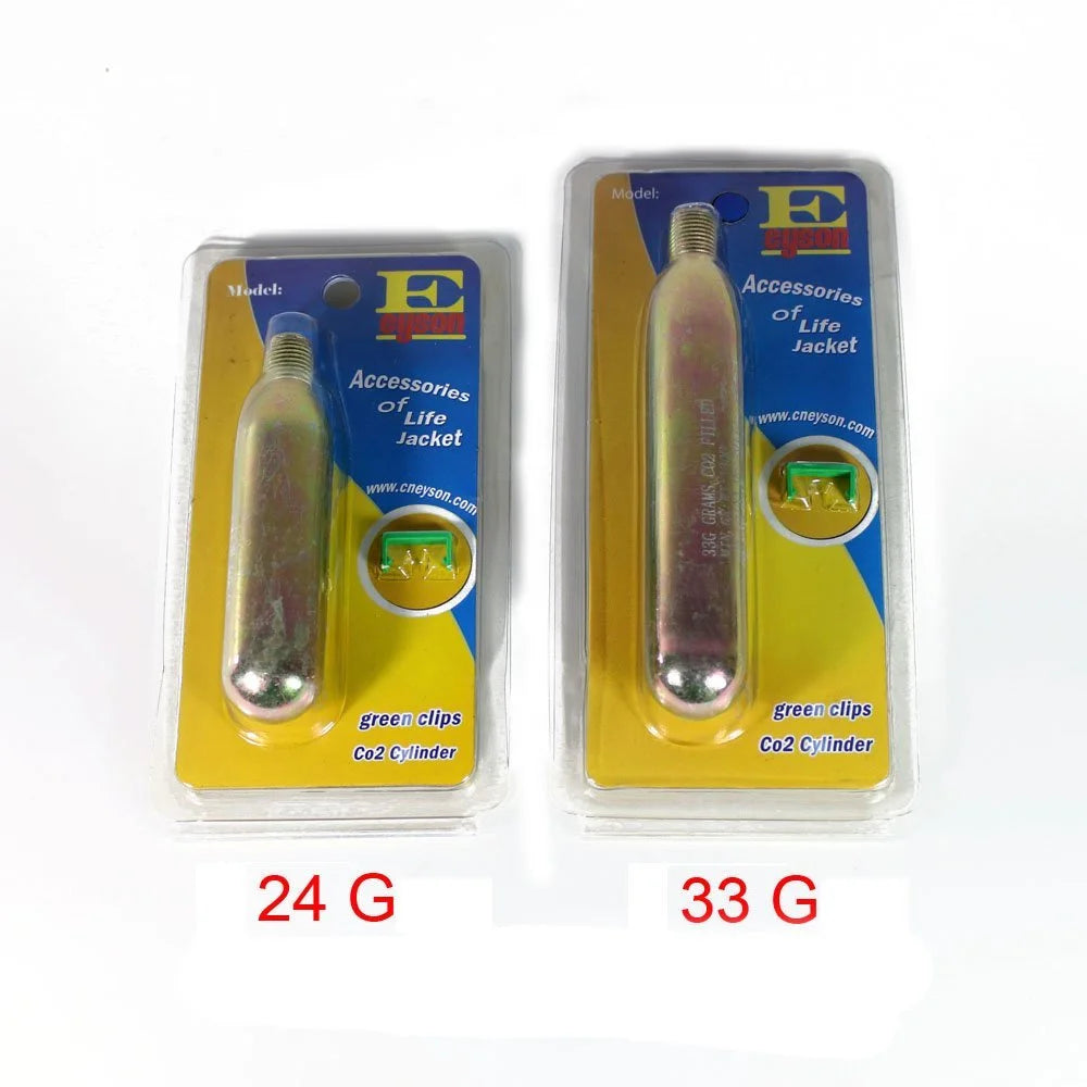 CO2 Rearming Kit Cylinder Cartridge Tank for Manual Inflatable Lifejacket Life Vest PFD Life Jacket CO2 Replacement Refill - 33 Gram V143