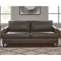 Genuine Leather Recessed Arm Sofa O13782