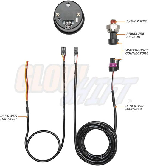 10 Color Digital Nitrous Pressure Gauge Kit with Electronic Sensor Q9179