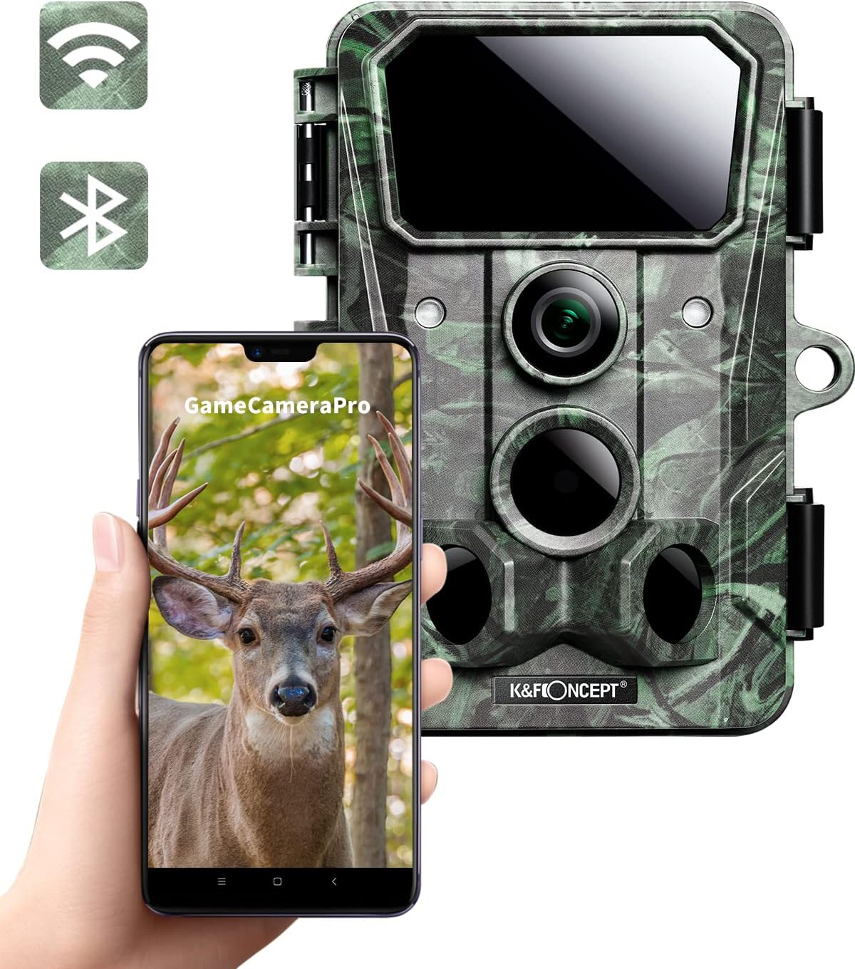 16MP 1080P Trail Camera with 120° No Glow IR Night Vision K860