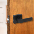 3 Pack Matte Black Door Lever Handles F125