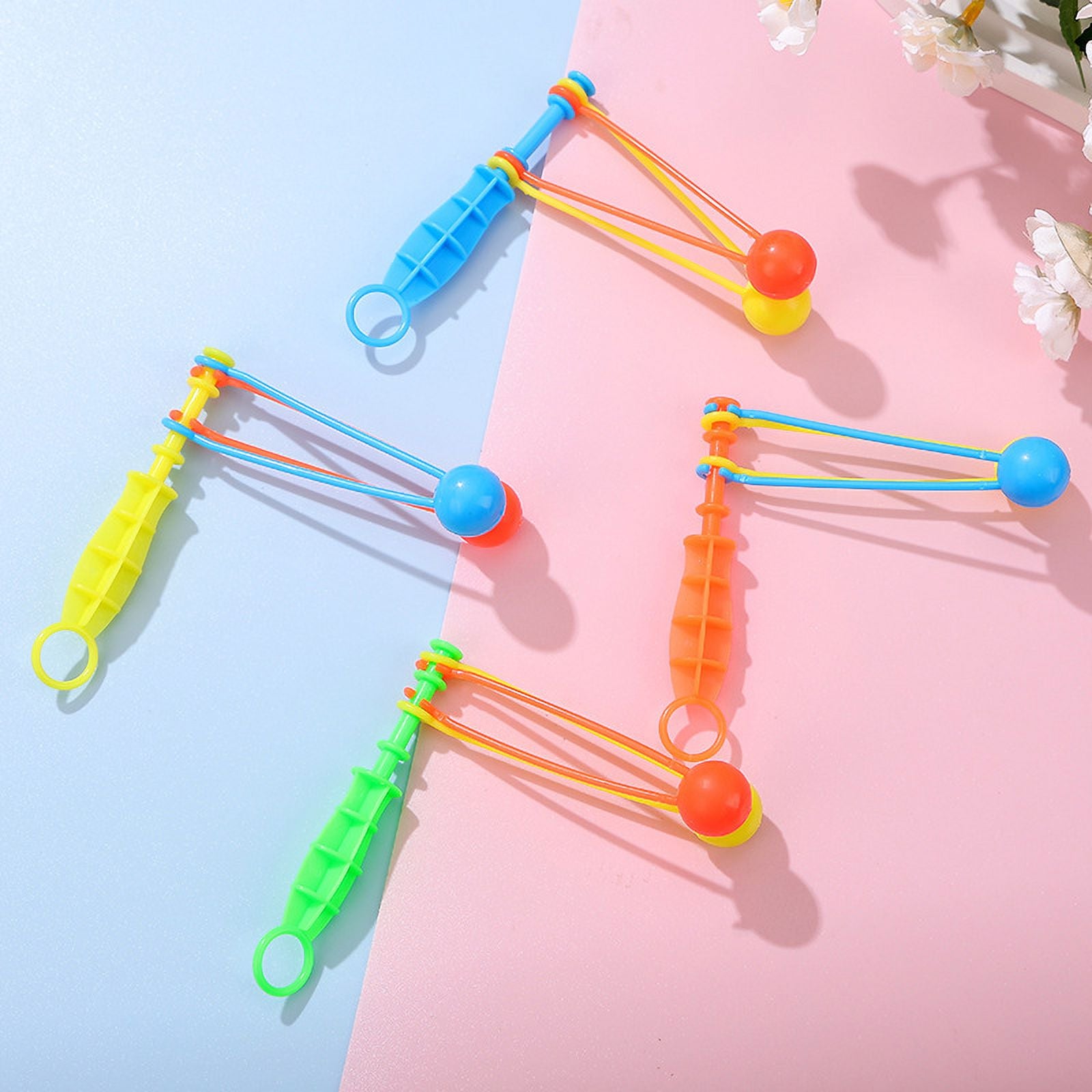 30 Pcs Plastic Hand Cranked Bumper Ball Toy R980261