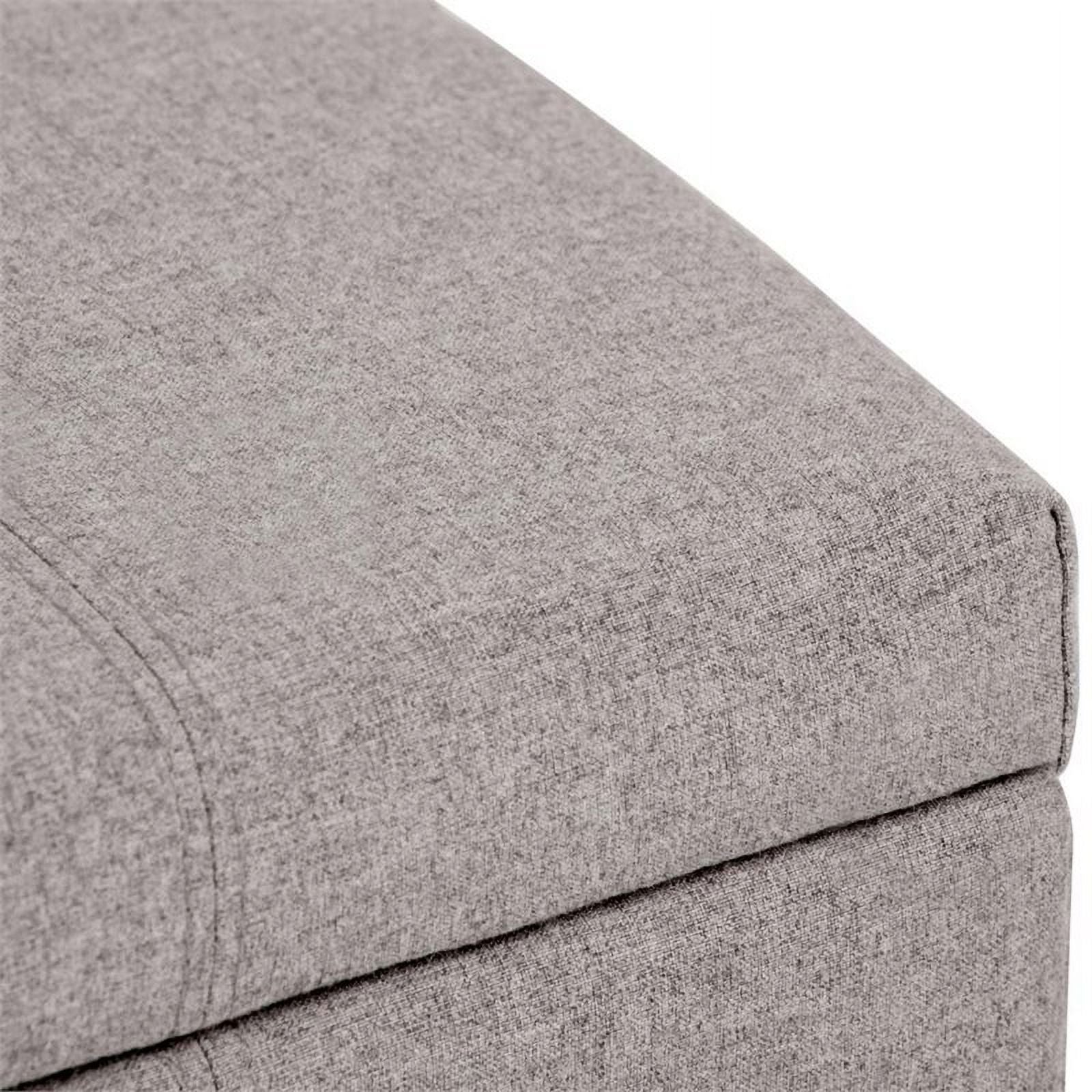 Solid Wood Storage Bench in Cloud Gray D897
