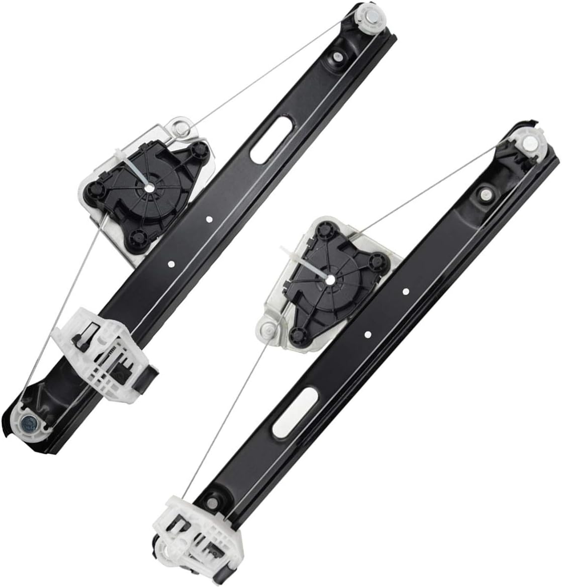 Electric Power Window Regulator Without Motor Rear Left and Right 2-PC Set Pack of 2 N51208
