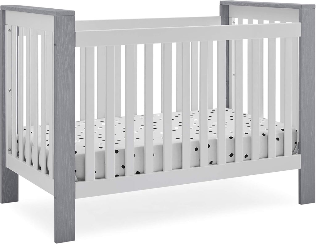 Bianca White Textured Midnight Grey 4-in-1 Convertible Crib W7770