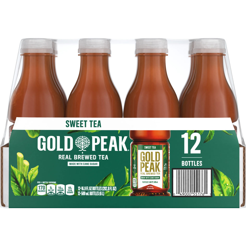 Sweetened Black Tea Bottles, 16.9 fl oz, 12 Pack L12866