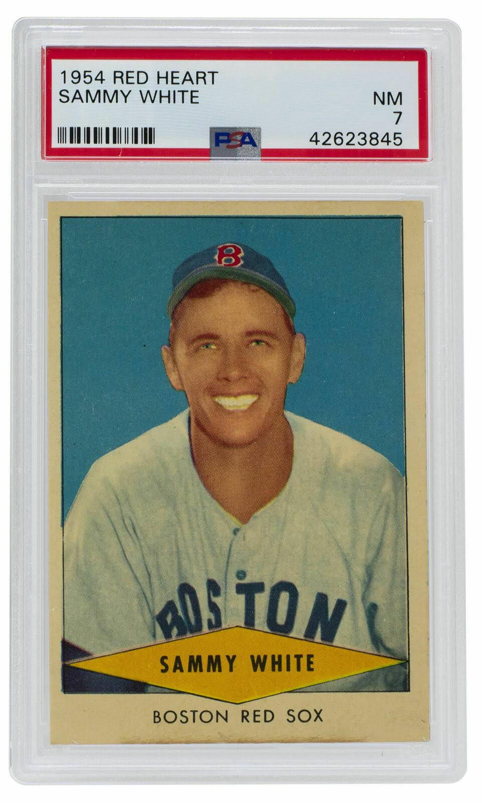 Red Heart Slabbed Baseball Card NM 7 A34471