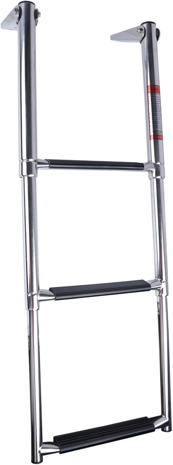 3 Step Folding Stainless Steel Swim Ladder, Pack of 2 X989