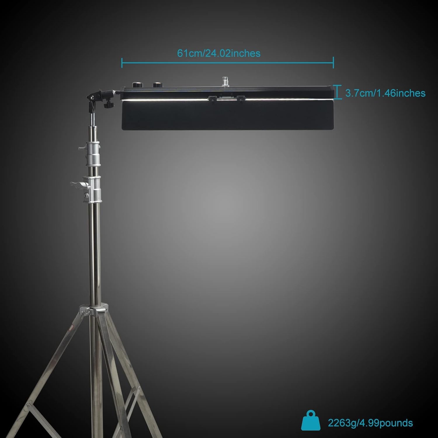 180W Bi-Color 3200-5600K CRI 96+ LED Panel Video Light with Barndoor O6644