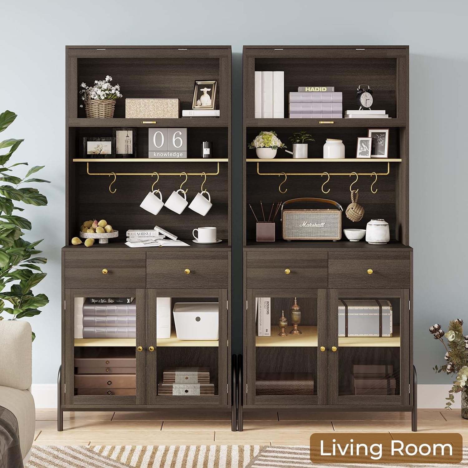 Buffet Cabinet with Storage, 71 Inches D456