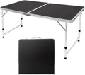 Black 4 Ft Aluminum Folding Camping Table O61710