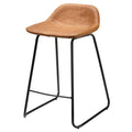 Saddle Brown Faux Leather Counterstools Q7359