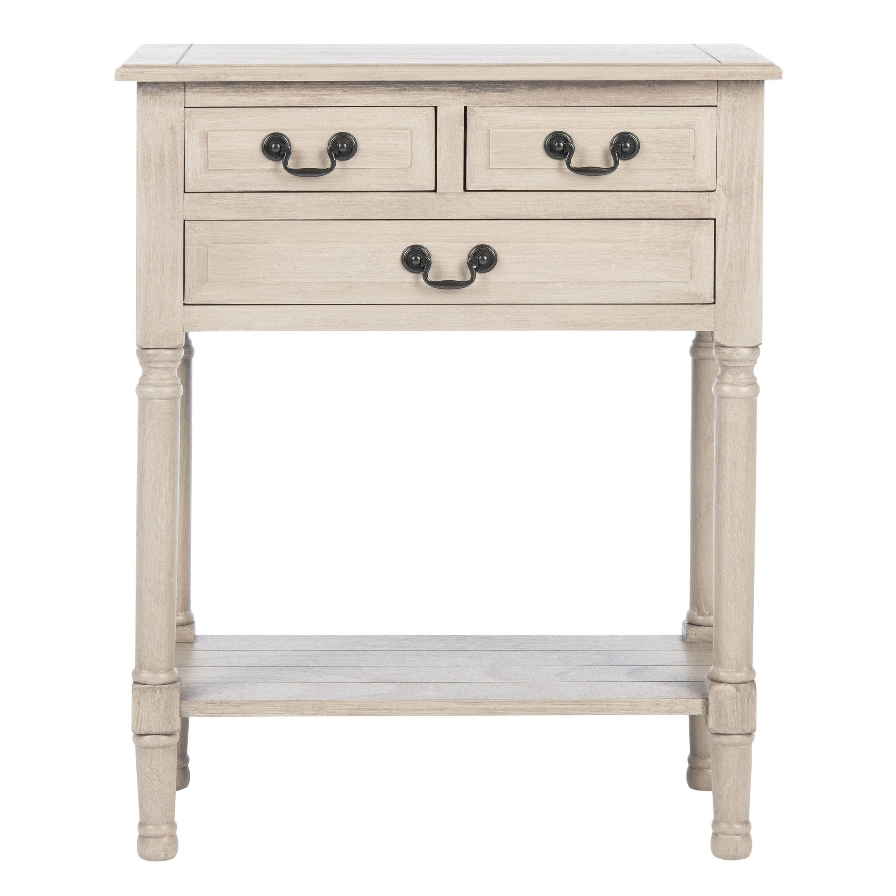 Black 3 Drawer Console Table E2087