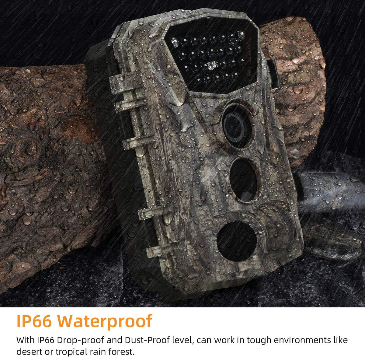 2 Pack 18MP 1080P Game Hunting Scouting Camera with 3 Infrared Sensors Motion Activated Night Vision 2.4" LCD N6121