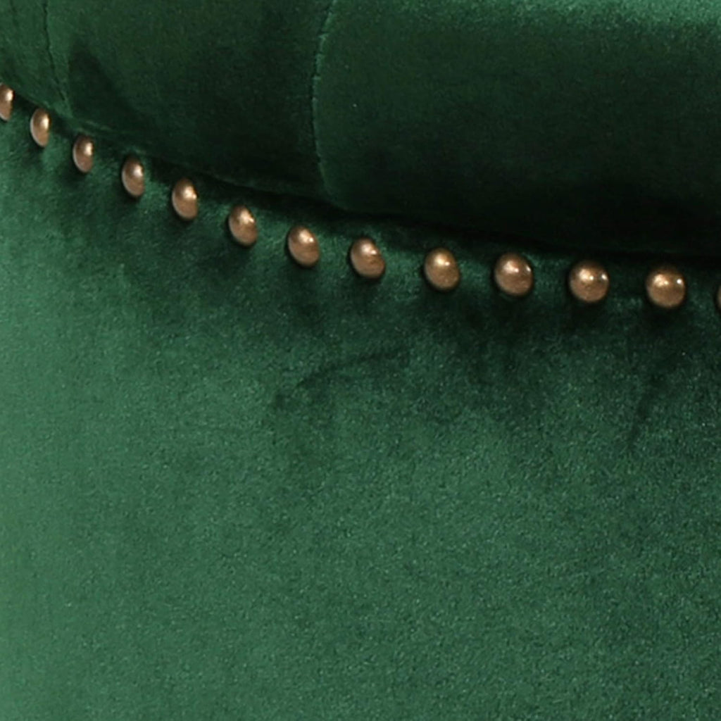 Emerald Velvet Tufted Ottoman B278