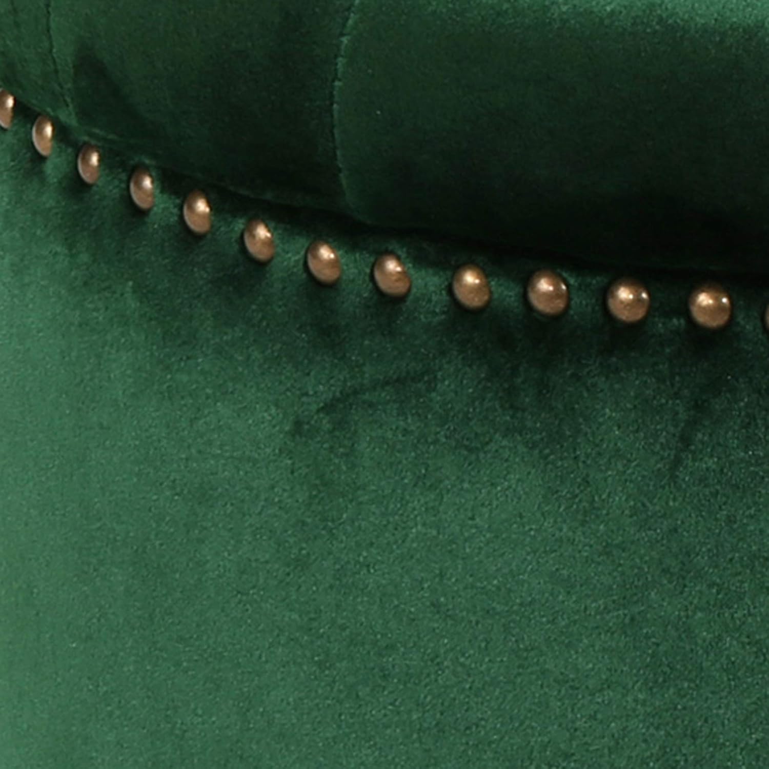 Emerald Velvet Tufted Ottoman B278