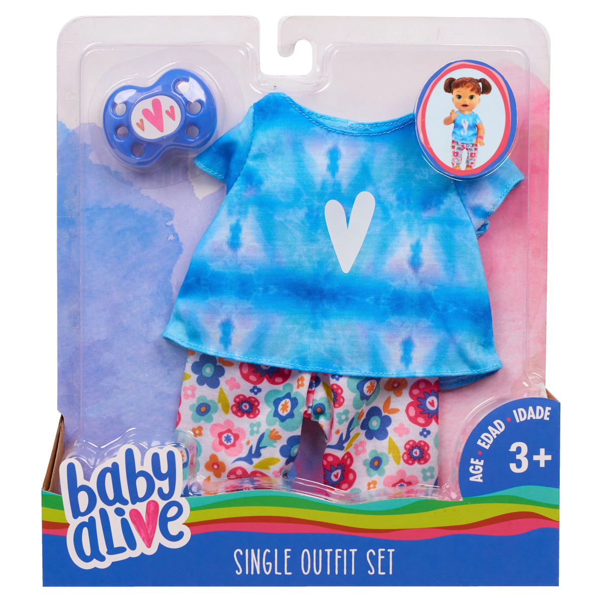 Tie Dye Tee Outfit Set E54729