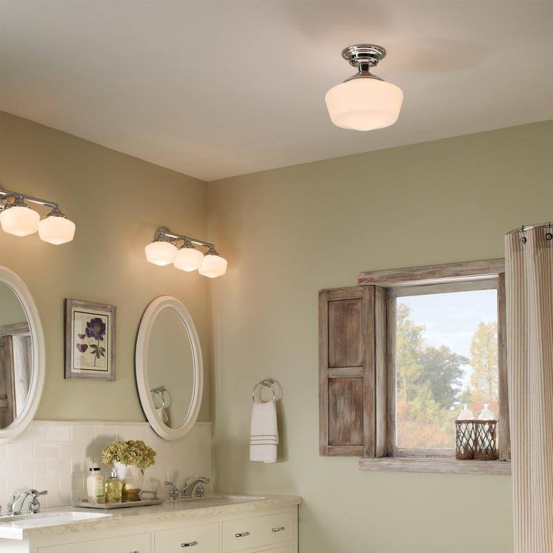 Brushed Nickel Semi Flush Mount Light A749