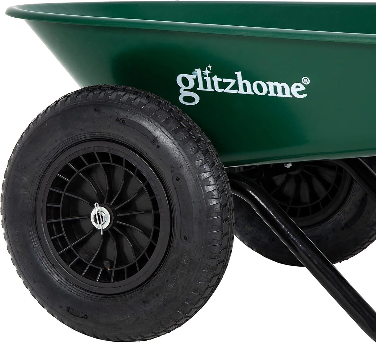 Green Steel Framed Plastic Garden Utility Dump Cart A111