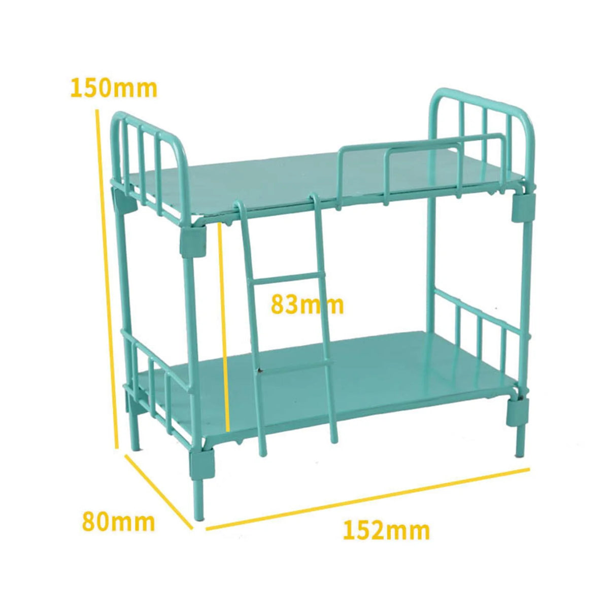 Metal Bunk Bed Dollhouse Miniature Model 6x3x6inch J6866