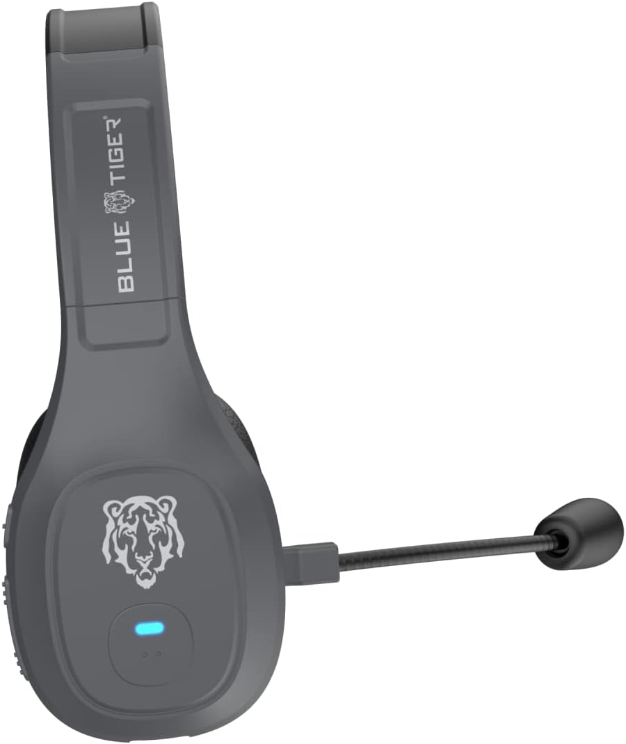 Blue Tiger Storm Wireless Bluetooth Headset with Noise Cancellation Bluetooth 5.0, 30 Hours Talk Time, 100 ft. Range H247