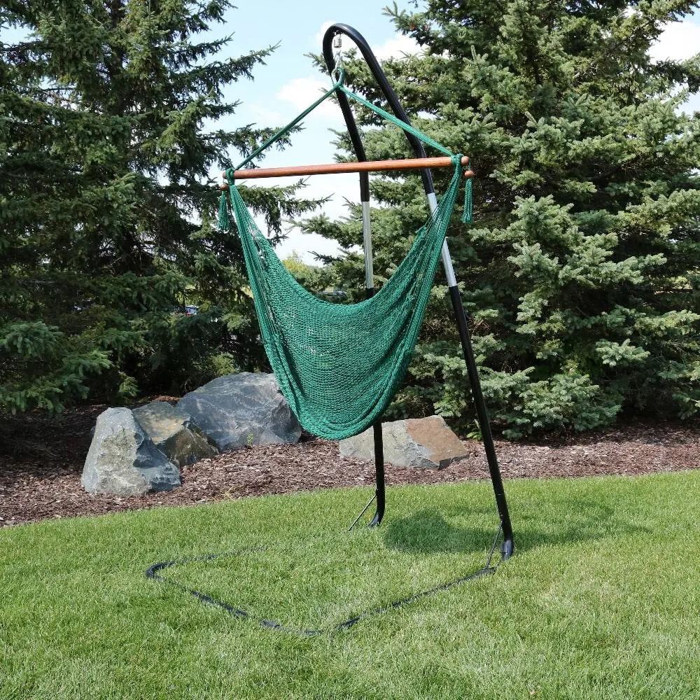 Green Extra Large Hanging Hammock Chair with Adjustable Stand J2038