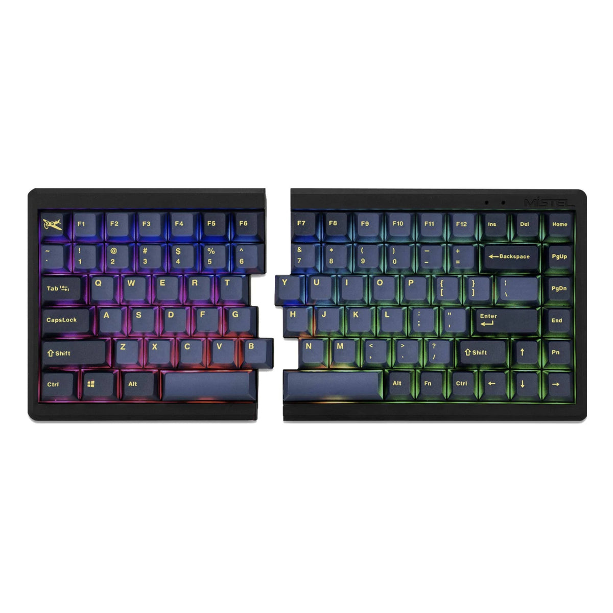 RGB Wired Bluetooth TKL Split Mechanical Keyboard with Cherry MX Black Switch G1281