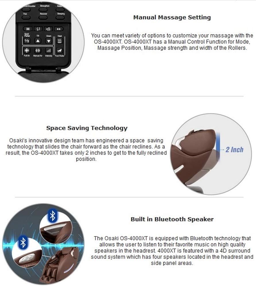 Brown Full Body L-Track Massage Chair with 2 Step Zero Gravity A1380