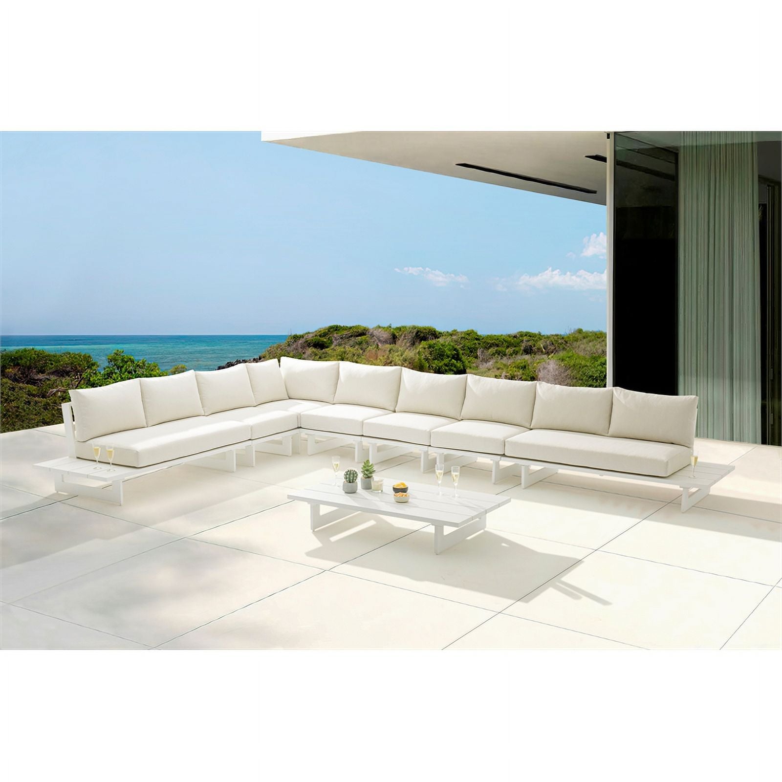 Cream Water Resisting Outdoor Modular Sectional W682
