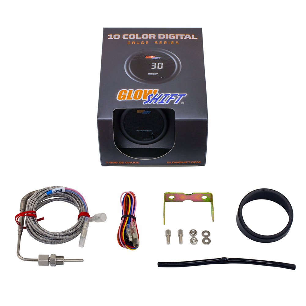 10 Color Digital 2200 F Pyrometer EGT Gauge Kit with Type K Probe P205