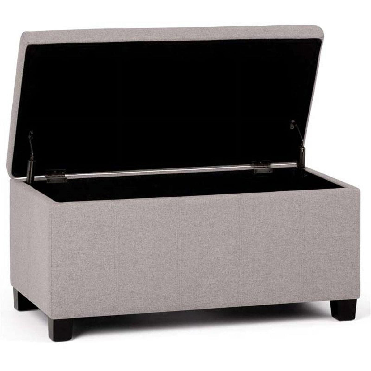 Solid Wood Storage Bench in Cloud Gray D897