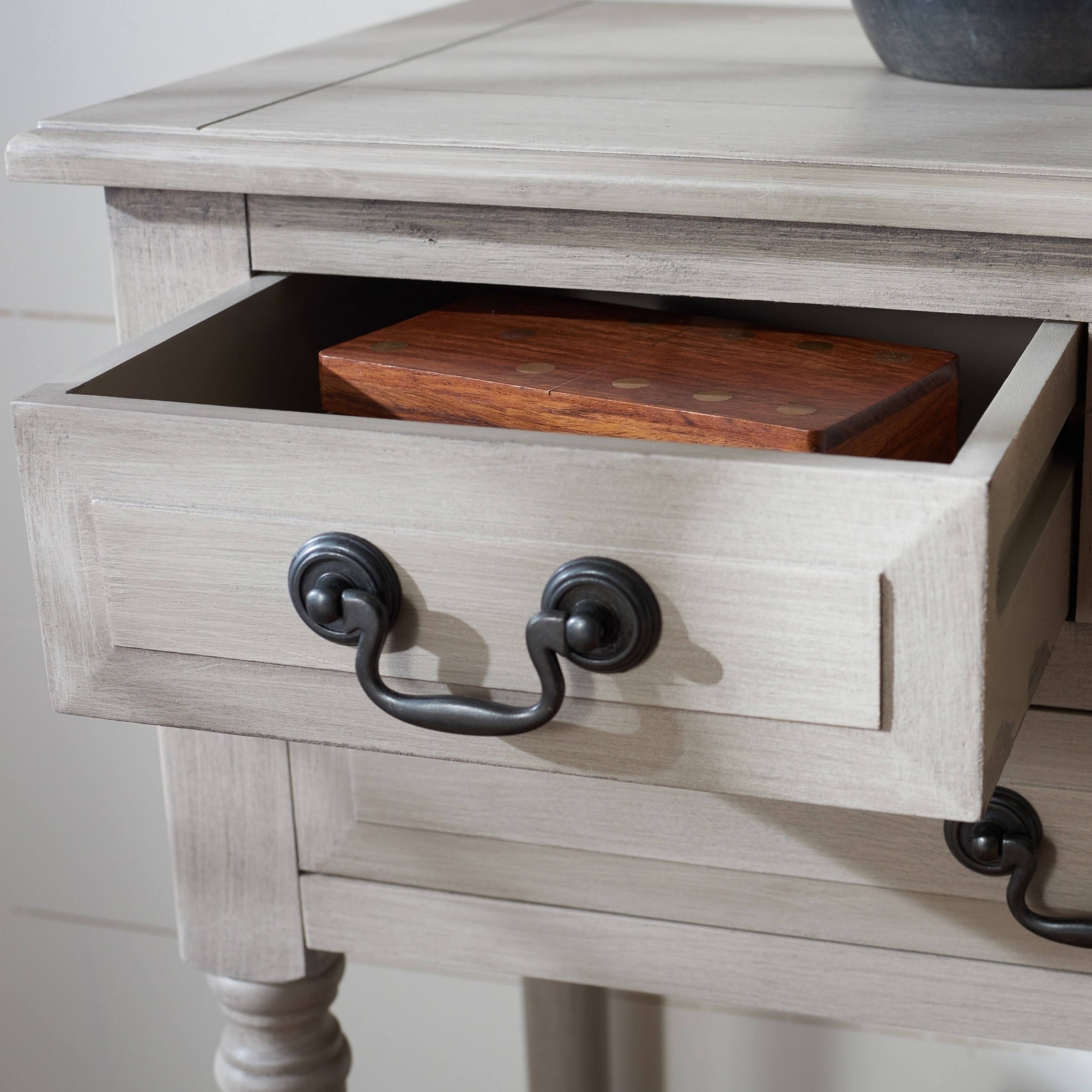 Black 3 Drawer Console Table E2087