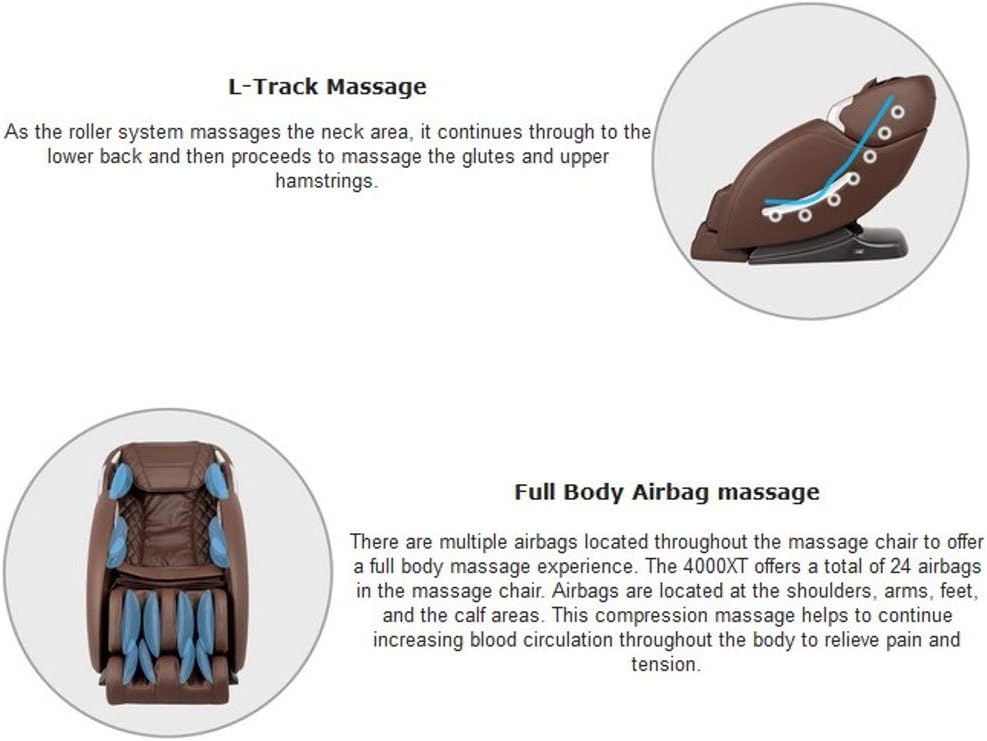 Brown Full Body L-Track Massage Chair with 2 Step Zero Gravity A1380
