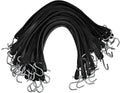 Natural Rubber Bungee Cords with Hooks 15" Pack of 50 K4384
