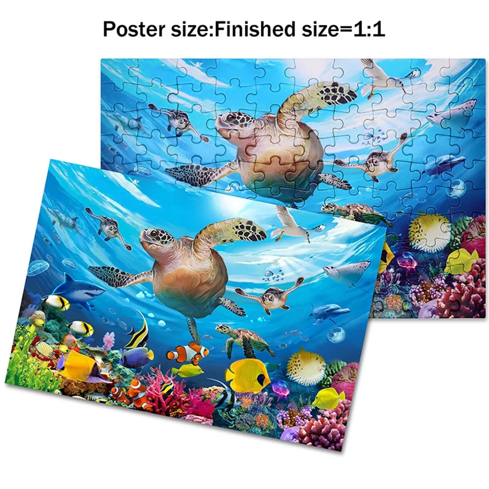 100 Pieces Underwater World Puzzle Educational Toy S8979