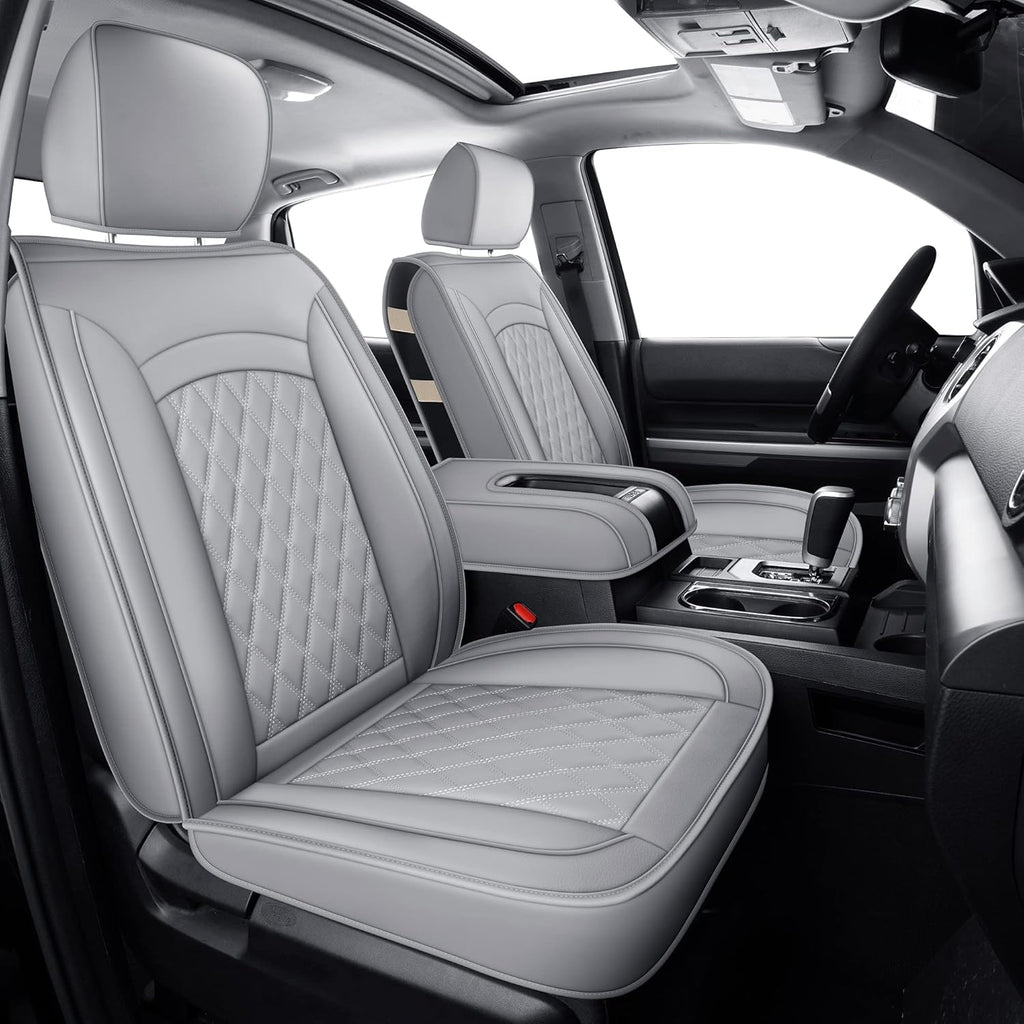 Rear Tundra Seat Covers with Faux Leather (Black Rear) H487613