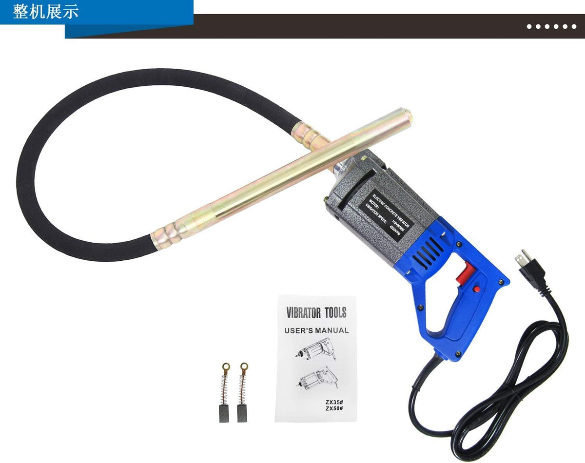 Concrete Vibrator 4200VPM Electric with Shaft Rod 110V 950W (2m/6.6 ft) I93842