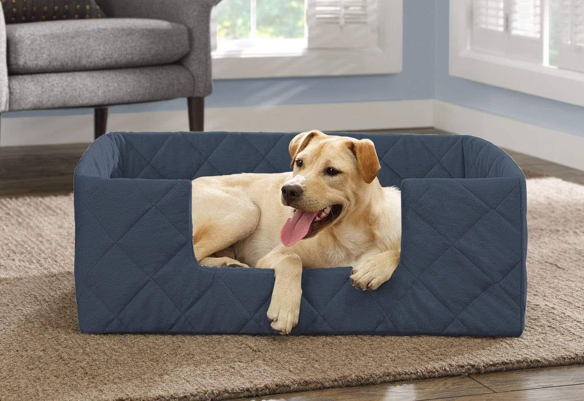 Large Blue Orthopedic Pet Bed Q393