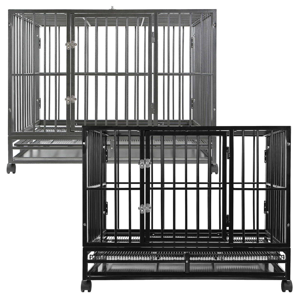 36x22 Medium Heavy-Duty Dog Crate Cage with Tray A969