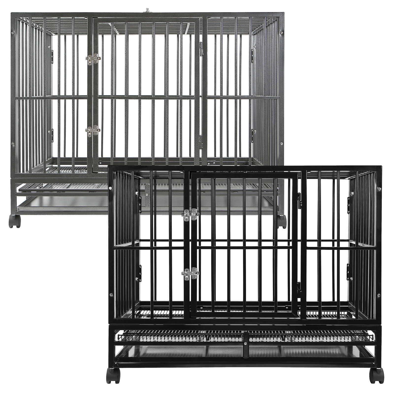 36x22 Medium Heavy-Duty Dog Crate Cage with Tray A969