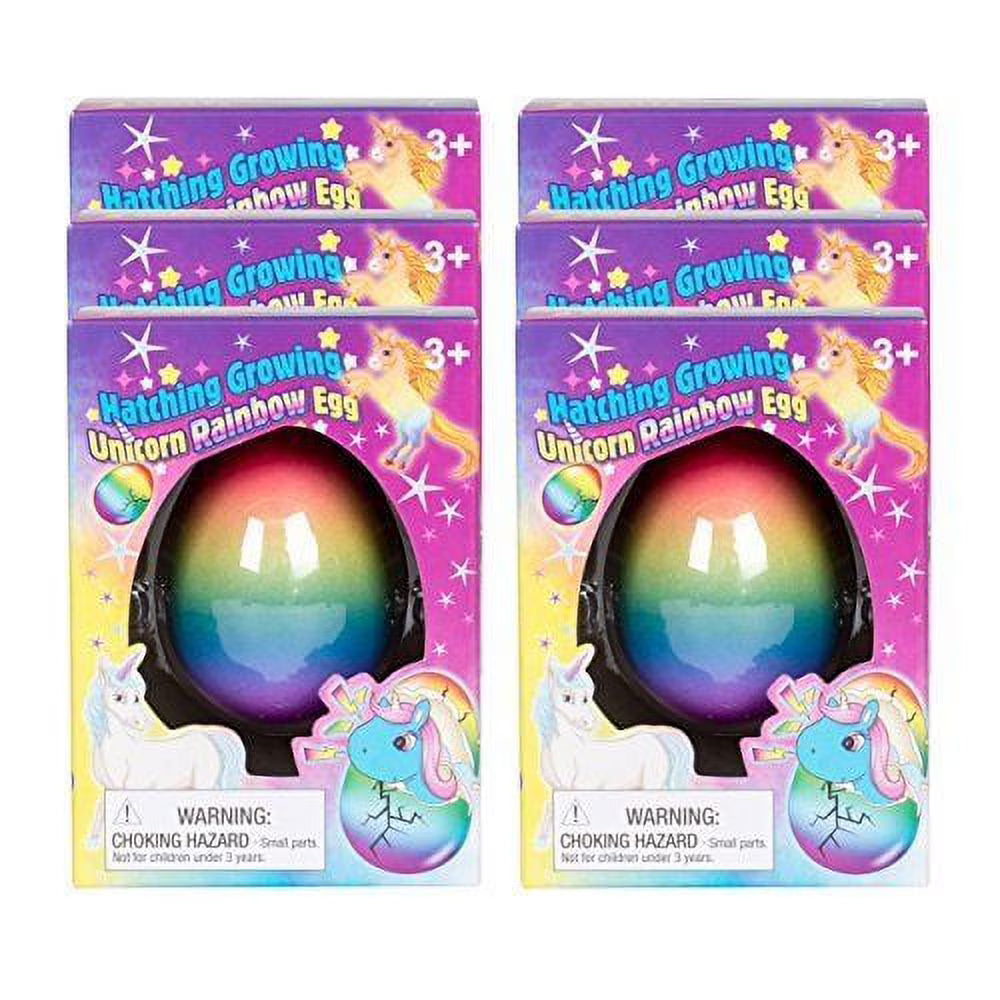 6PC Surprise Growing Unicorn Hatching Rainbow Egg Kids Toys R461