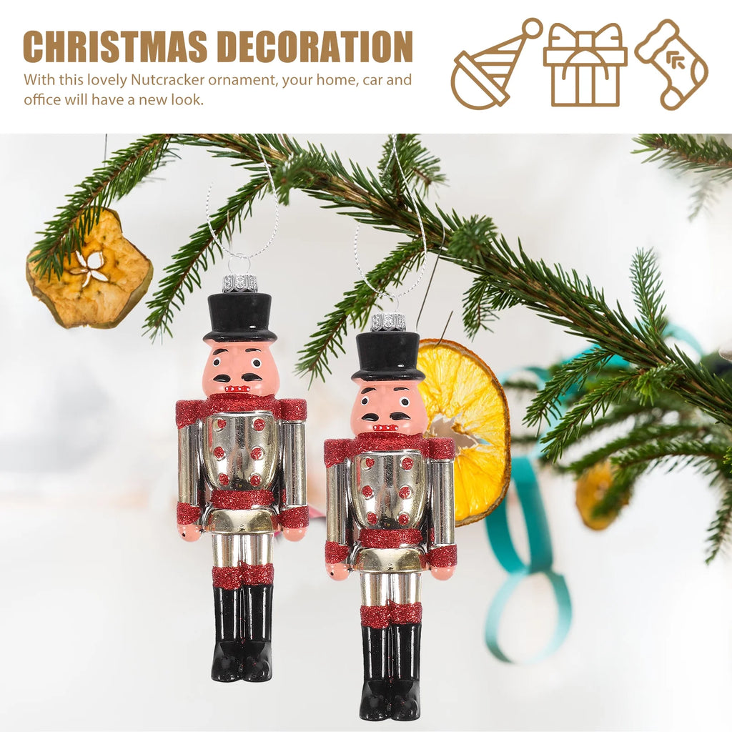 6Pcs Plastic Nutcracker Hanging Christmas Decoration W82512