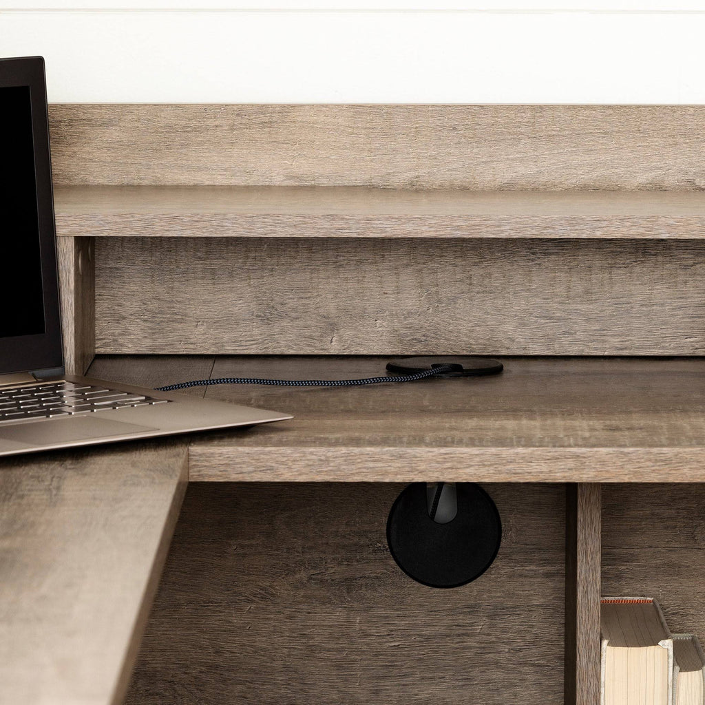 Weathered Oak L-Shaped Desk N31124