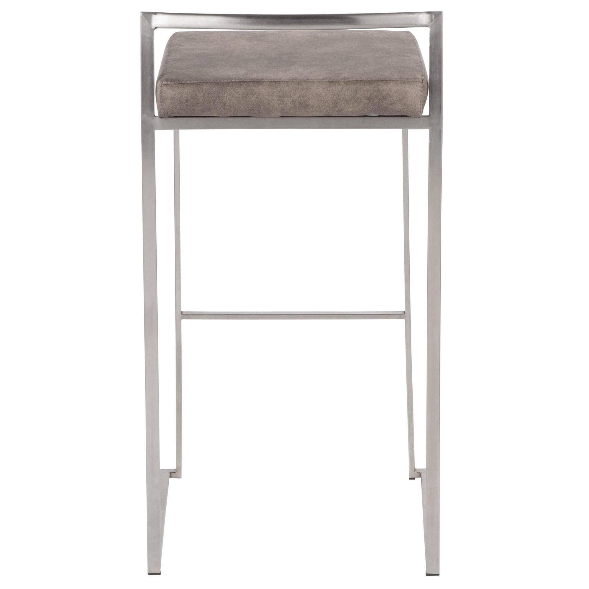 Gold Blue Velvet Stackable Counter Stool Set of 2 X92246